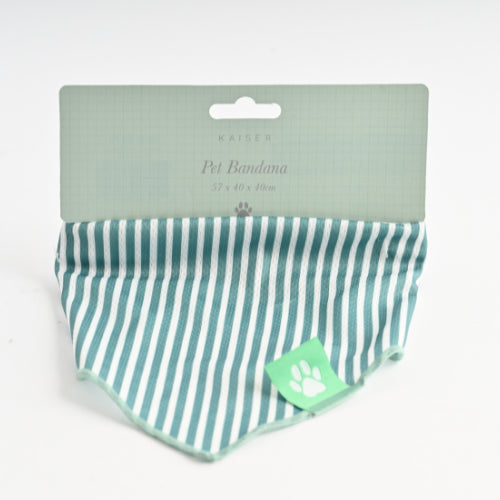 Pet Bandana - GREEN STRIPE